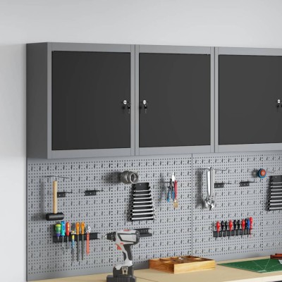 vidaXL Cabinet pentru Unelte cu raft negru și gri 50 x 20 x 55 cm 4103469 foto