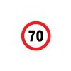 Sticker autocolant (12 cm) limitare viteza 70 km h
