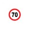 Sticker autocolant (12 cm) limitare viteza 70 km h