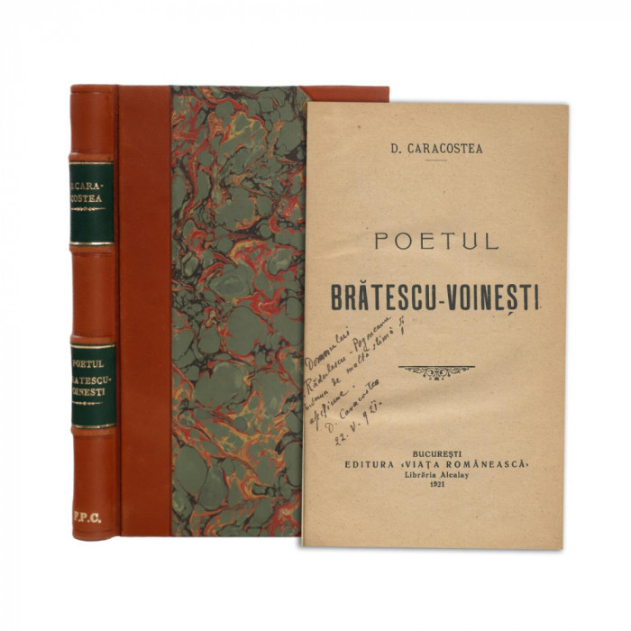 D. Caracostea, Poetul Brătescu-Voinești, 1921, cu dedicație