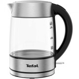 Fierbator Tefal Glass KI772D38, 2200 W, 1.7 l, Argintiu/Negru