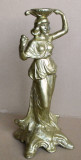 Statueta din fonta stil Art Nouveau, artizanat industrial Epoca de Aur, folk art