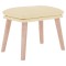 Scaun balansoar cu taburet, crem, material textil - 5