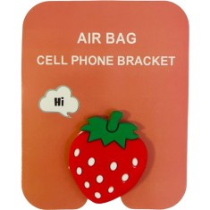 Suport stand adeziv popsocket flippy, model capsuna, pentru telefon, universal, multicolor