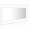Oglindă de baie cu LED, alb, 100x8,5x37 cm, lemn prelucrat, vidaXL