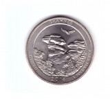 Moneda SUA 25 centi/quarter dollar 2016 D, Shawnee Illinois, stare foarte buna, America de Nord, Nichel