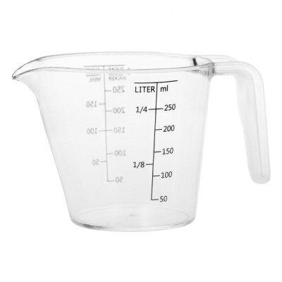 Cană Măsurătoare, Capacitate 250ml, Plastic, Transparent foto