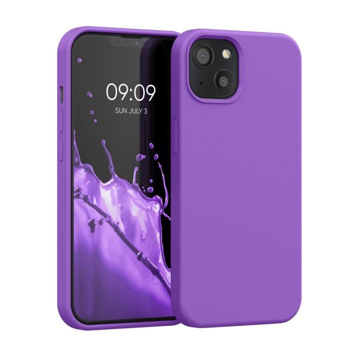 Husa Kwmobile pentru Apple iPhone 13, Silicon, Mov, 55878.221
