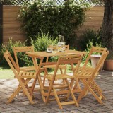 vidaXL Scaune de grădină pliante 6 pcs natural 40 x 53 x 80 cm 3416285