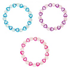 Brățări Copii, Model Inimi, Set 3 Bucăți, Multicolor