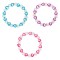 Brățări Copii, Model Inimi, Set 3 Bucăți, Multicolor