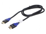 Cablu HDMI 2.0, 1m, PVC, negru, 30AWG