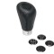 Ornament schimbator de viteze RaceSport negru imitatie piele cusatura neagra AutoDrive ProParts