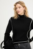 Answear.LAB pulover de cașmir culoarea negru, cu turtleneck