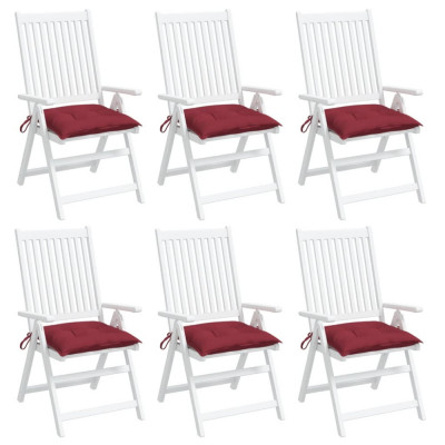 vidaXL Perne de scaun, 6 buc., vin roșu, 50x50x7 cm, textil oxford foto