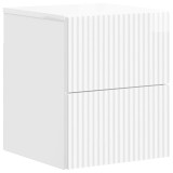 vidaXL Dulap de noapte suspendat Alb foarte lucios 33 x 34,5 x 40 cm 898473