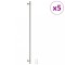 Manere de dulap, 5 buc., argintiu, 480 mm, otel inoxidabil