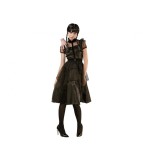 Costum Gothic pentru Adulti, Rochie Neagra cu Curea, marimea S