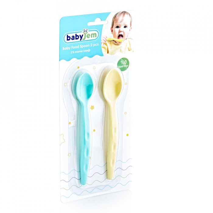 Set 2 lingurite pentru copii babyjem (culoare: roz)