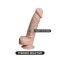 Dildo Thermo Reactive Silicon cu Memorie Dubla Densitate, Natural, 17.8 cm