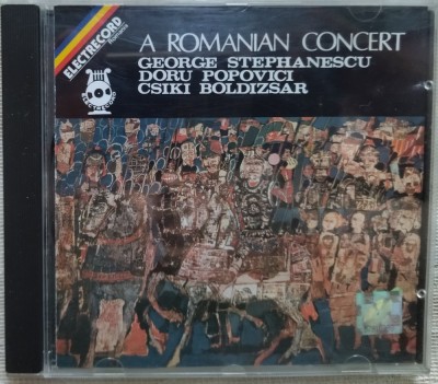 CD ORIGINAL ELECTRECORD ELCD 102: A ROMANIAN CONCERT (GEORGE STEPHANESCU / DORU POPOVICI / CSIKY BOLDIZSAR) [Made in England, 1990] foto