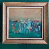 Cumpara ieftin MIRCEA ISPIR - PEISAJ CIDADIN - ulei/panza anii '80