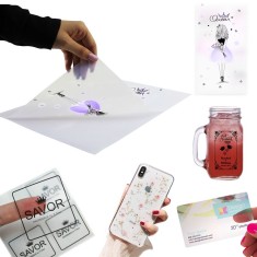 Folie adeziva transparenta printabila inkjet, A4, 20 coli, Procart foto