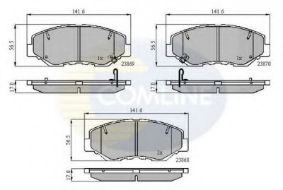 Set placute frana,frana disc HONDA CR-V II (RD) (2001 - 2006) COMLINE CBP31194 foto