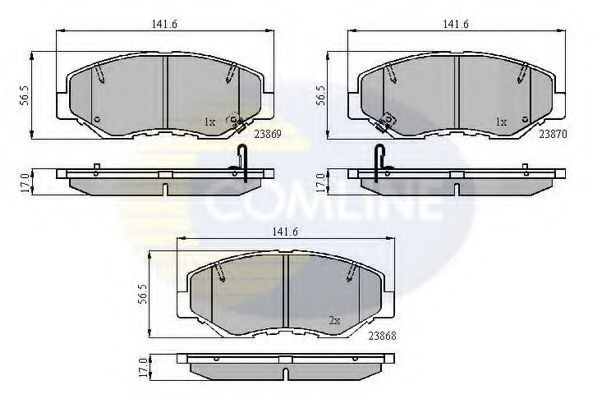 Set placute frana,frana disc HONDA CR-V II (RD) (2001 - 2006) COMLINE CBP31194