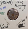 782 China 1 Cash - Guangxu (Tongbao; Boo-guwang; small type; struck) ND (1906-1908), Y#191, Asia