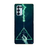 Husa compatibila cu Oppo A54 5G, Viceversa, model Deathly Hallows Harry Potter, Silicon, TPU, Transparent, Carcasa
