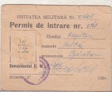 Bnk div Permis de intrare in unitate militara