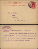 Great Britain 1909 Postcard Postal stationery Glasgow to Adorf Germany D.983