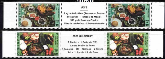 POLINEZIA FRANCEZA 1987, Gastronomie, Fructe, serie neuzata, MNH