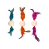 JUCARIE PENTRU PISICI MINGE CU FULGI CULORI MULTIPLE 19x4 CM, flamingo
