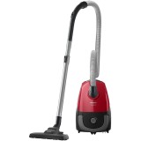 Aspirator cu sac PowerGo FC8243/09, 750 W, 3 l, S-bag, 27.9kWh/an, filtru antialergic, tub telescopic, clasa AAA, rosu