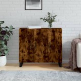 vidaXL Dulap, stejar fumuriu, 90x34x80 cm, lemn compozit