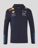 Red Bull Racing hanorac de bărbați cu glugă Official Full zip navy F1 Team 2024 - S