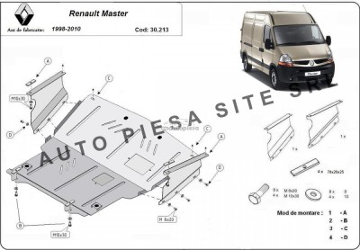 Scut metalic motor Renault Master 2 II fabricat in perioada 1998 - 2010 APS-30,213 foto