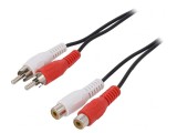 Cablu RCA dublu 5m nichelat, Goobay