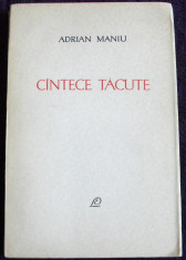 Adrian Maniu - Cantece tacute, antologie poetica 1965, portret de Jean Steriadi foto