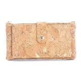 Cumpara ieftin Portofel bifold din pluta natural-auriu