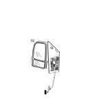 Oglinda usa exterioara Mercedes Sprinter, 02.2018-, partea Stanga, reglare electrica; carcasa neagra; incalzit; sticla convexa; geam cromat; 10 gauri