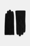 Answear.LAB manusi din piele de caprioara culoarea negru