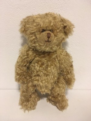 Ursulet vintage mohair, ochi de sticla, articulat, artist made, 33cm, colectie foto
