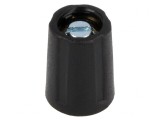 Buton rotativ negru ABS 3mm 10.5x14mm