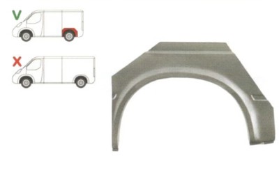 Segment reparatie aripa spate Ford Transit 1991-09.1994 Exterior Model Scurt Partea Stanga, Spate, foto