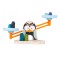 Joc de echilibru cu model pinguin, 7 elemente, MalPlay 109256