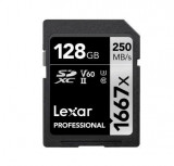 Card de Memorie Lexar Professional 1667x, SDXC, 128GB, Clasa 10, UHS-II