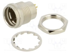 Conector circular soclu tată HIROSE HR25 6 pini 1A 42V DC 30V AC drept push-pull pentru montare pe panou